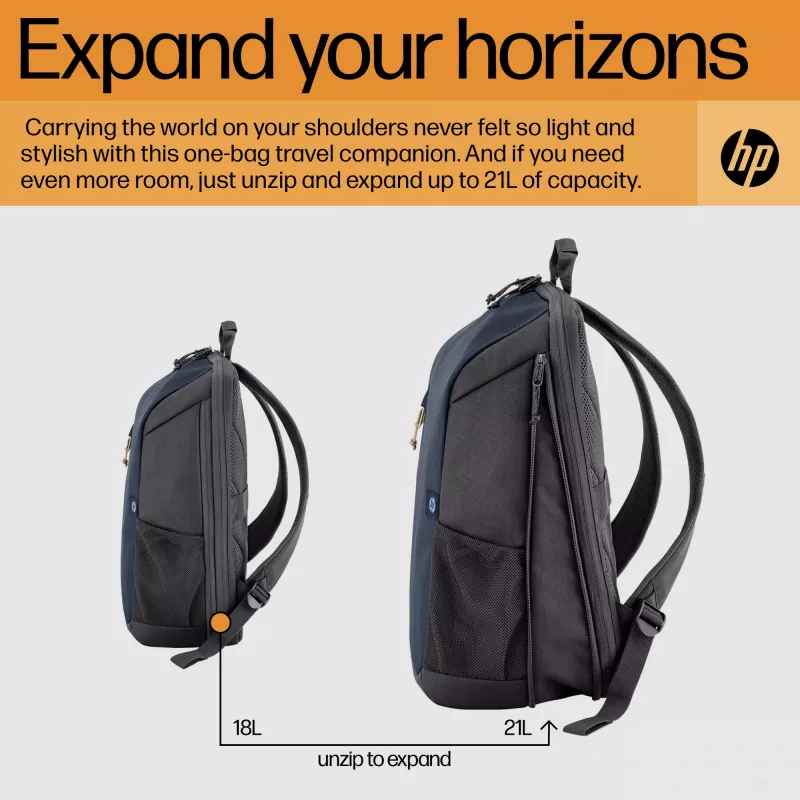 HP Travel 18 liter 15.6 Iron pelēka portatīvo datoru mugursoma
