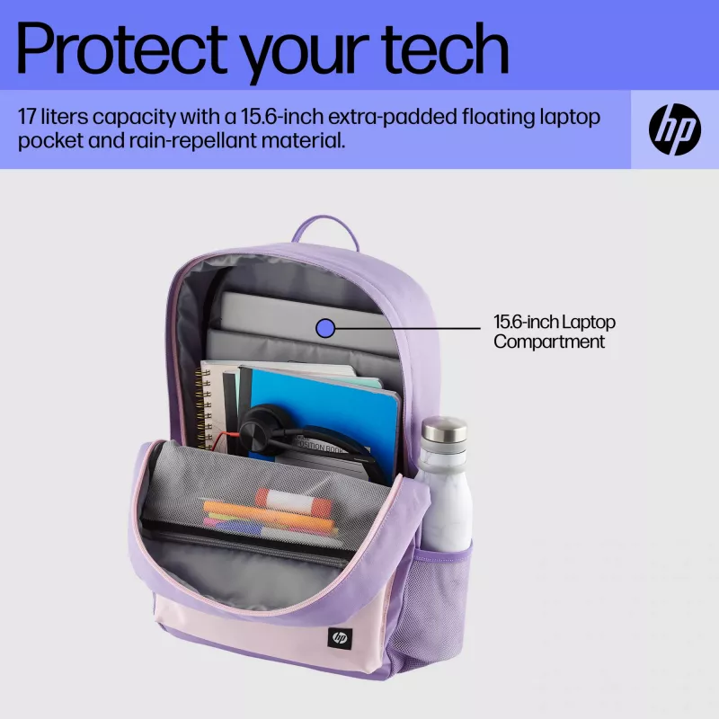 HP Campus Lavender mugursoma, mugursoma, 490 g