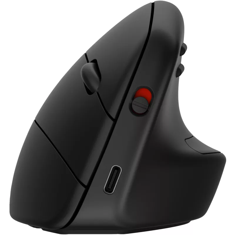 HP 920 ergonomiska bezvadu pele, labā roka, vertikāls dizains, Bluetooth + USB Type-A, 4000 DPI, melna