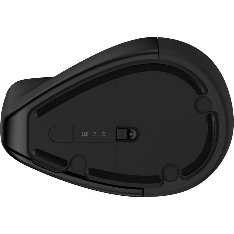 HP 920 ergonomiska bezvadu pele, labā roka, vertikāls dizains, Bluetooth + USB Type-A, 4000 DPI, melna