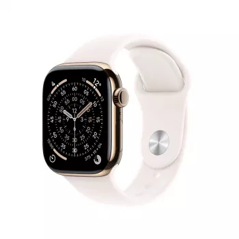 APPLE Watch Series 11 GPS + Cellular 46mm zelta titāna korpuss ar gaiši rozā sporta siksniņu - M/L