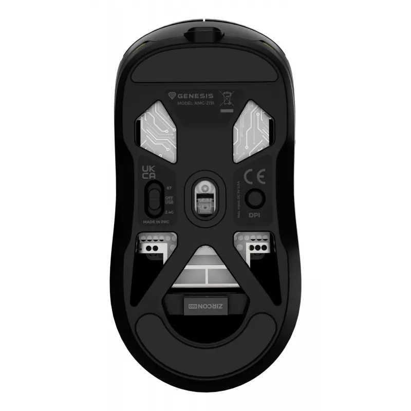 GENESIS Zircon 660 pele Gaming Labā rola RF Bezvadu + Bluetooth + USB Type-A Optiskā 12000 DPI