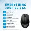 HP 430 daudzaparatūras bezvadu pele, abpusēja, optiskā, RF bezvadu + Bluetooth, 1200 DPI, melna