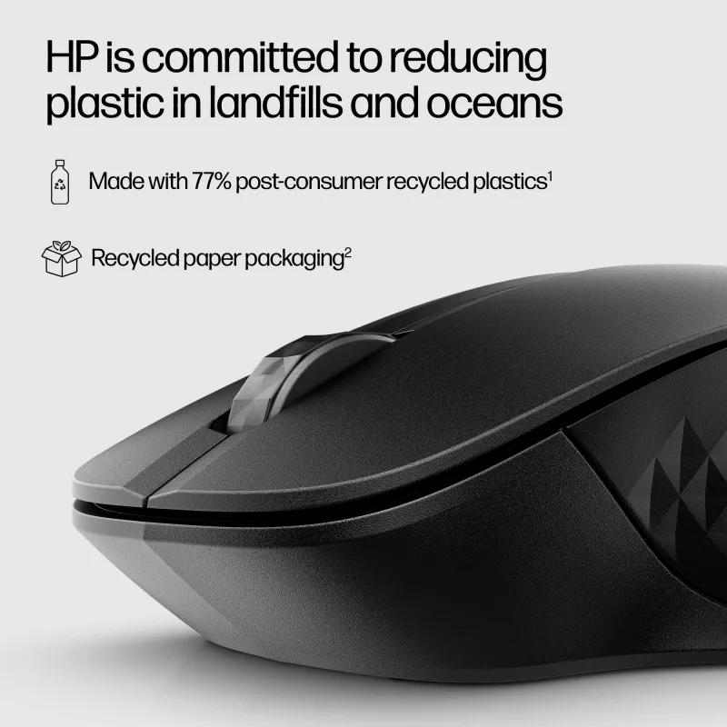 HP 430 daudzaparatūras bezvadu pele, abpusēja, optiskā, RF bezvadu + Bluetooth, 1200 DPI, melna