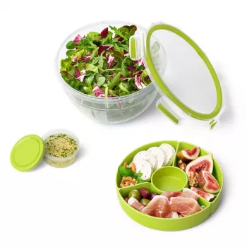 Kaste EMSA CLIP & GO Salātu kaste XL, apaļa, 2,6 L