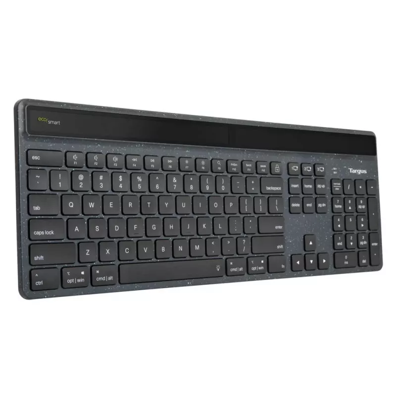 Targus Sustainable Energy Harvesting EcoSmart klaviatūra Universāla Bluetooth QWERTY Nordic Melna