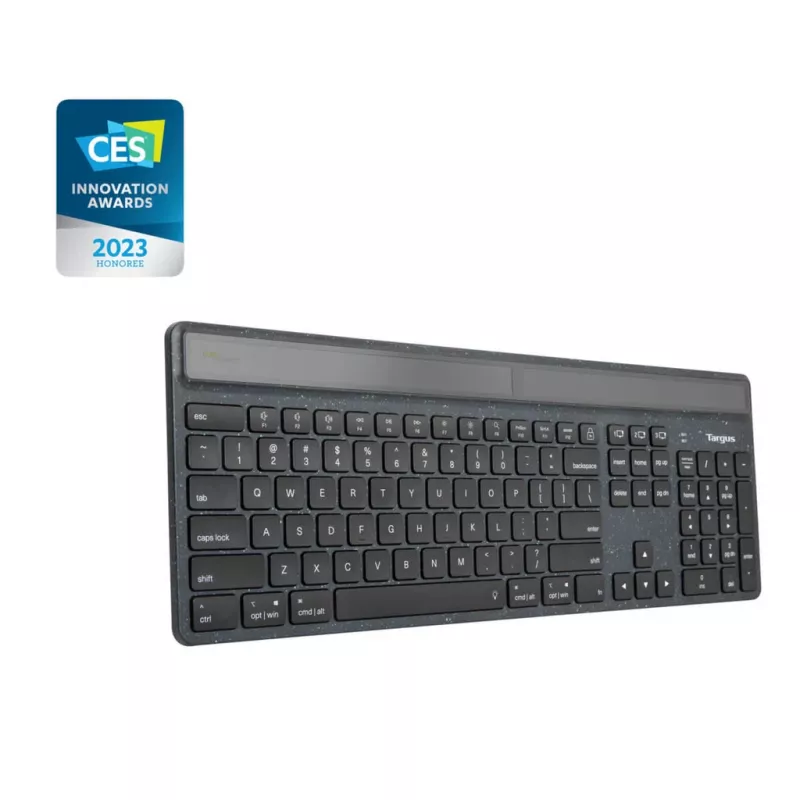 Targus Sustainable Energy Harvesting EcoSmart klaviatūra Universāla Bluetooth QWERTY Nordic Melna