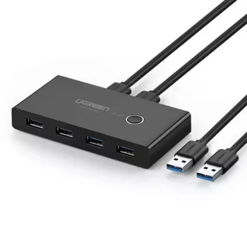 Ugreen 30768 saskarnes centrmezgls USB 3.2 Gen 1 (3.1 Gen 1) Type-A 5000 Mbit/s Melns
