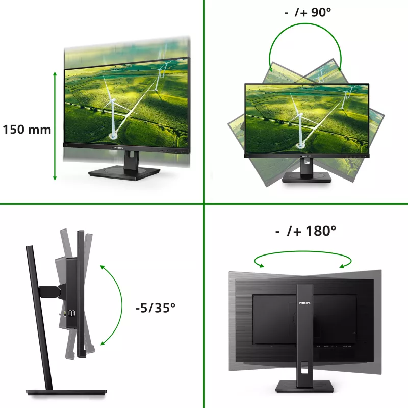 Philips B Line 272B1G/00 datora monitors 68.6 cm (27 colli) 1920 x 1080 pikseļi Full HD LED Melns