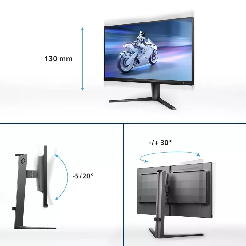 Philips Evnia 5000 25M2N5200U/00 datora monitors 62,2 cm (24,5 colli) 1920 x 1080 pikseļi Full HD LCD Pelēks