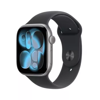 APPLE Watch Series 11 GPS + Cellular 46mm Space Grey Aluminium korpuss ar Black Sport siksniņu S/M