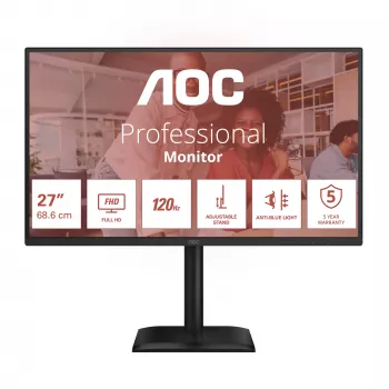 AOC 27E4CV datora monitors 68,6 cm (27 colli) 1920 x 1080 pikseļi Full HD LED Melns
