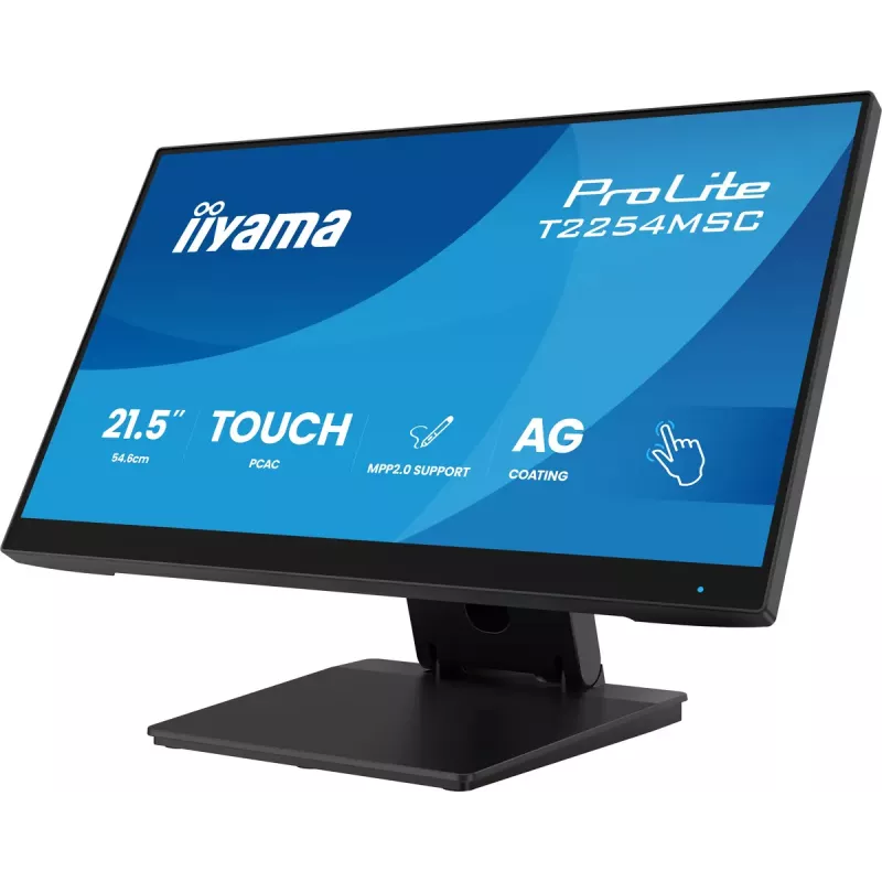 iiyama T2254MSC-B2AG datora monitors 54.6 cm (21.5 collu) 1920 x 1080 pikseļi Full HD LED skārienekrāns Melns
