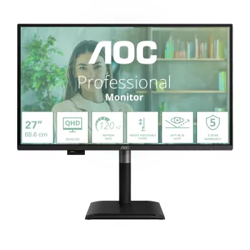 AOC Q27P4U datora monitors 68,6 cm (27 colli) 2560 x 1440 pikseļi Wide Quad HD Melns