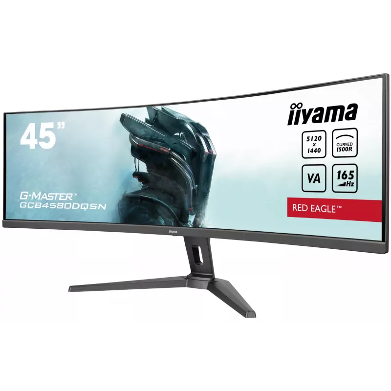 iiyama G-MASTER RED EAGLE CURVED datora monitors 113 cm (44,5 collas) 5120 x 1440 pikseļi Dual QHD LED Melns