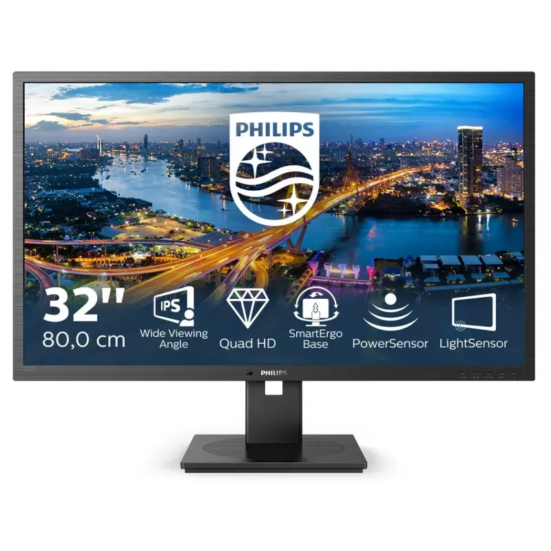 Philips B Line 325B1L/00 datora monitors 80 cm (31,5 collu) 2560 x 1440 pikseļi 2K Ultra HD LCD Melns