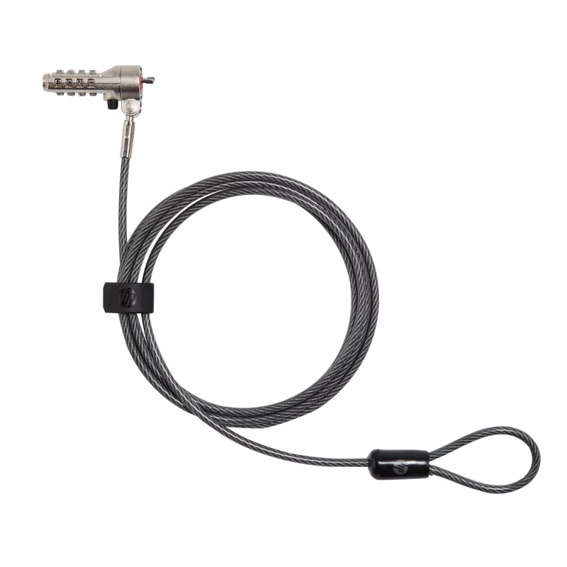 HP Essential Nano kombinētā kabeļa slēdzene, 1,83 m, Kombinētā slēdzene, Nerūsējošais tērauds