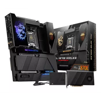 Mātesplate MSI MEG X870E GODLIKE — X870E mikroshēmojums, AM5 ligzda, ATX, DDR5 atbalsts