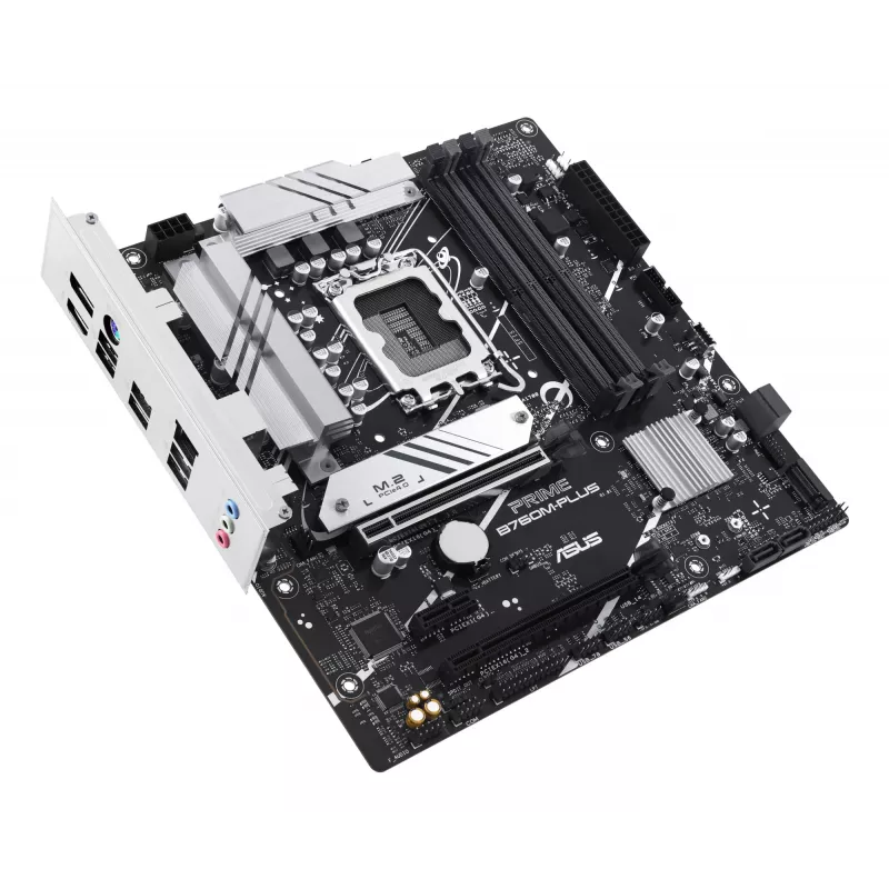 Mātesplate ASUS PRIME B760M-PLUS — Intel B760, LGA 1700, micro‑ATX, DDR5, 4 DIMM, 192GB, 2.5Gb LAN, 2x M.2