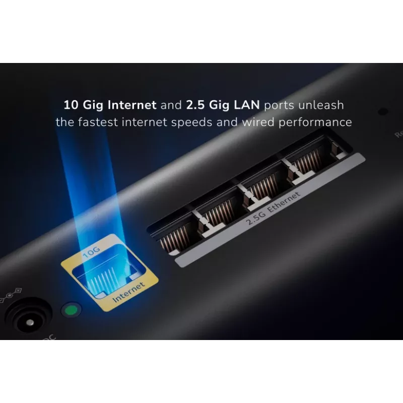 NETGEAR Orbi 870 Tri-band (2.4 GHz / 5 GHz / 6 GHz) Wi-Fi 7 (802.11be) Melns 4 Iekšējā