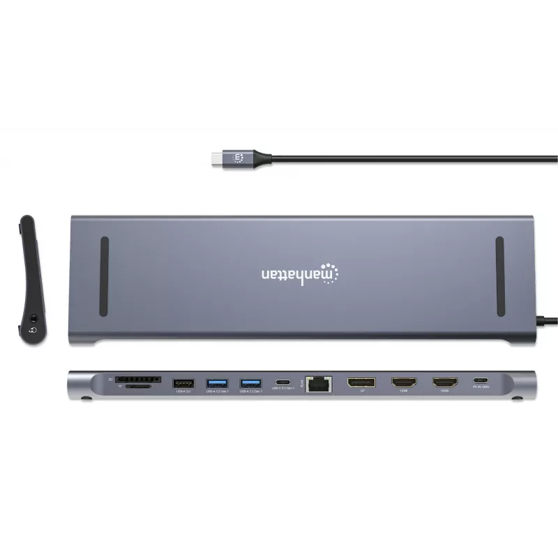 Dokstacija/Hubs Manhattan USB-C 10 porti 4K 60Hz Power Delivery