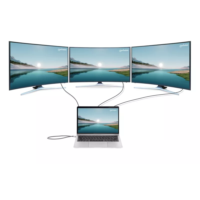 Dokstacija/Hubs Manhattan USB-C 10 porti 4K 60Hz Power Delivery