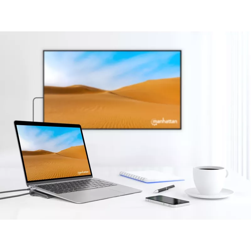 Dokstacija/Hubs Manhattan USB-C 10 porti 4K 60Hz Power Delivery