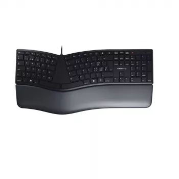 CHERRY KC 4500 ERGO tastatūra Office USB QWERTZ Šveices Melna