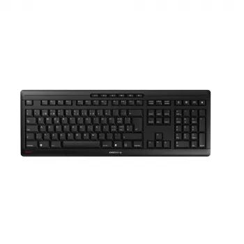CHERRY Stream Wireless tastatūra Universāla RF bezvadu + USB QWERTZ Šveices melna