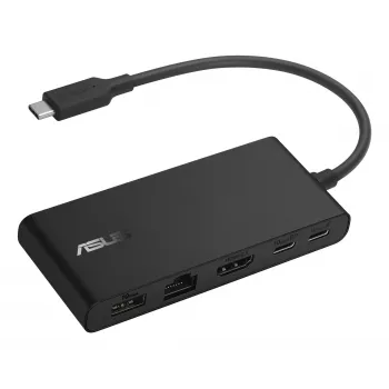 ASUS Dual 4K USB-C dokstacija DC201 vadu USB 3.2 Gen 2 (3.1 Gen 2) Type-C melna