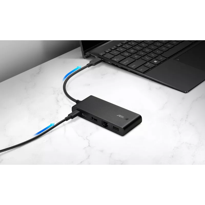 ASUS Dual 4K USB-C dokstacija DC201 vadu USB 3.2 Gen 2 (3.1 Gen 2) Type-C melna