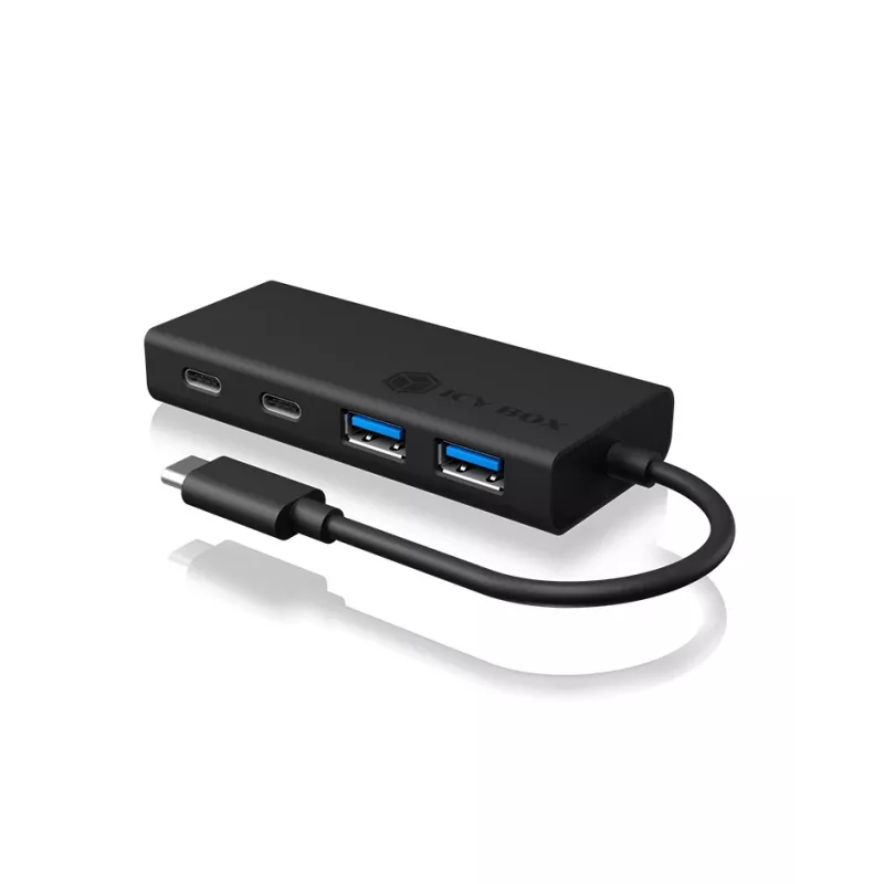 ICY BOX IB-HUB1426-CPD USB 3.2 Gen 1 (3.1 Gen 1) Type-C 5000 Mbit/s Melns