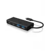 ICY BOX IB-HUB1426-CPD USB 3.2 Gen 1 (3.1 Gen 1) Type-C 5000 Mbit/s Melns