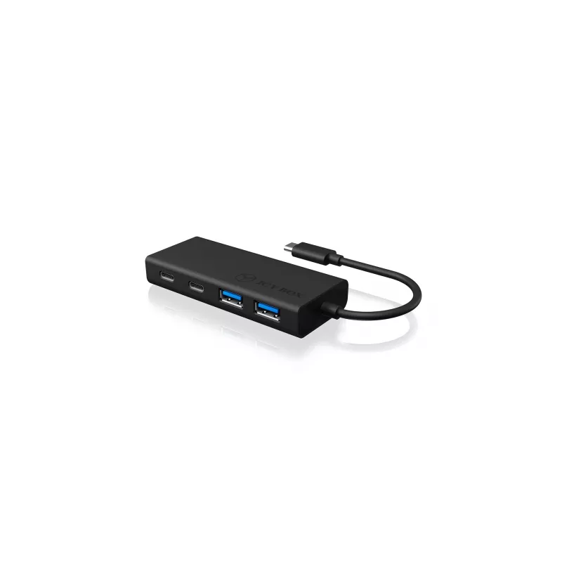 ICY BOX IB-HUB1426-CPD USB 3.2 Gen 1 (3.1 Gen 1) Type-C 5000 Mbit/s Melns