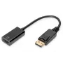 DIGITUS DP - HDMI kabelis 20 cm melns DP - HDMI tips A M/F HDMI 2.0