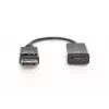 DIGITUS DP - HDMI kabelis 20 cm melns DP - HDMI tips A M/F HDMI 2.0