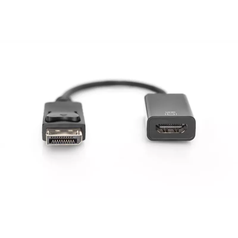 DIGITUS DP - HDMI kabelis 20 cm melns DP - HDMI tips A M/F HDMI 2.0