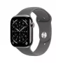 APPLE Watch Series 11 GPS + Cellular 42mm dabīgs titāna korpuss ar pelēkmelnas sporta siksniņu S/M