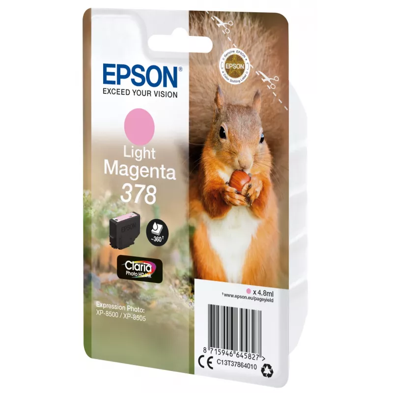 Epson Squirrel Singlepack Gaiši fuksīna 378 Claria Photo HD Tinte