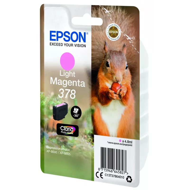 Epson Squirrel Singlepack Gaiši fuksīna 378 Claria Photo HD Tinte