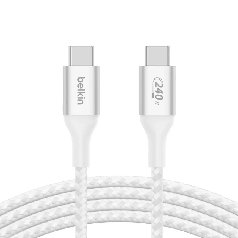 BELKIN USB kabelis - Boostcharge - USB-C uz USB-C kabelis 240W - 1m - Balts
