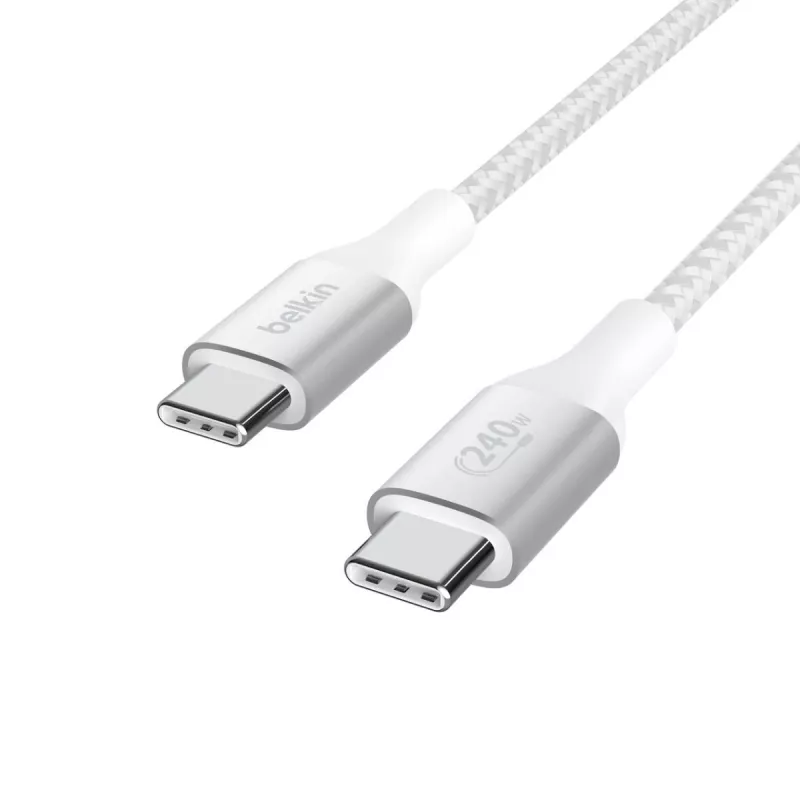 BELKIN USB kabelis - Boostcharge - USB-C uz USB-C kabelis 240W - 1m - Balts