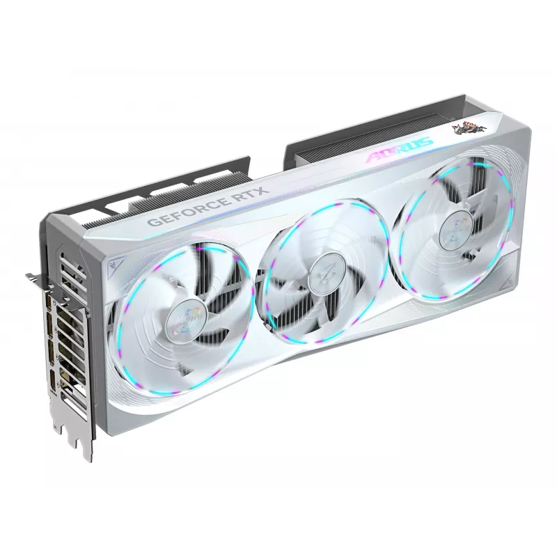 Grafikas karte GIGABYTE AORUS GeForce RTX 5080 MASTER ICE 16G — 16 GB GDDR7, 256 bitu, PCIe 5.0, 2805 MHz