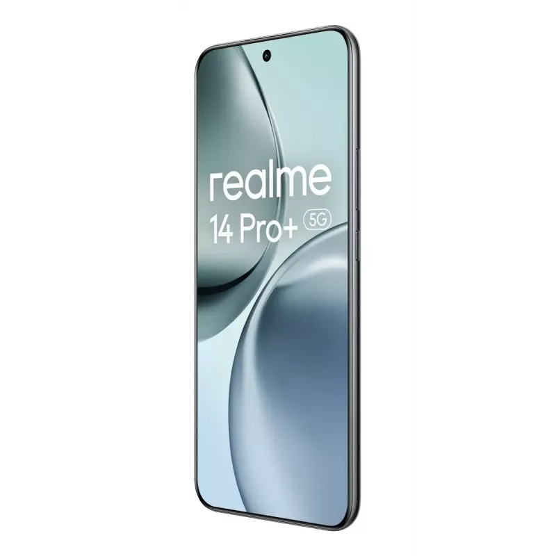 Viedtālrunis REALME 14 Pro+ 5G 6,83 collu OLED 512 GB, 12 GB RAM, 6000 mAh, zamšādas pelēkā