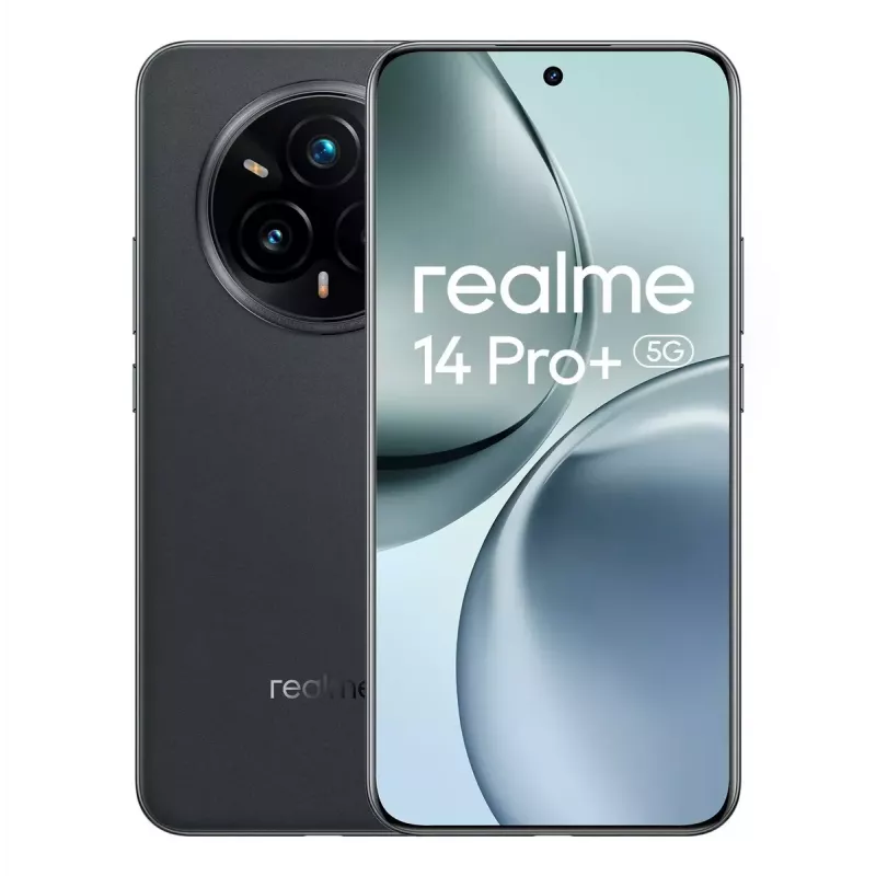 Viedtālrunis REALME 14 Pro+ 5G 6,83 collu OLED 512 GB, 12 GB RAM, 6000 mAh, zamšādas pelēkā
