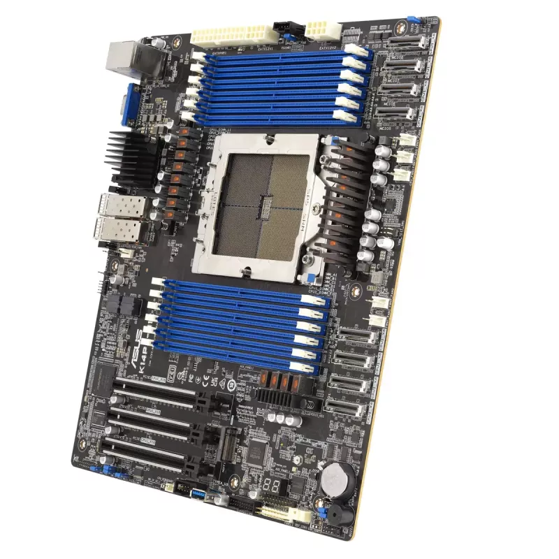 Servera mātesplate ASUS K14PA-U12/ASMB11 Ligzda SP5 SSI CEB, AMD EPYC 9004, 12× DDR5 sloti, 3 TB, 25GbE, 3× PCIe Gen5 x16, 1× M.2