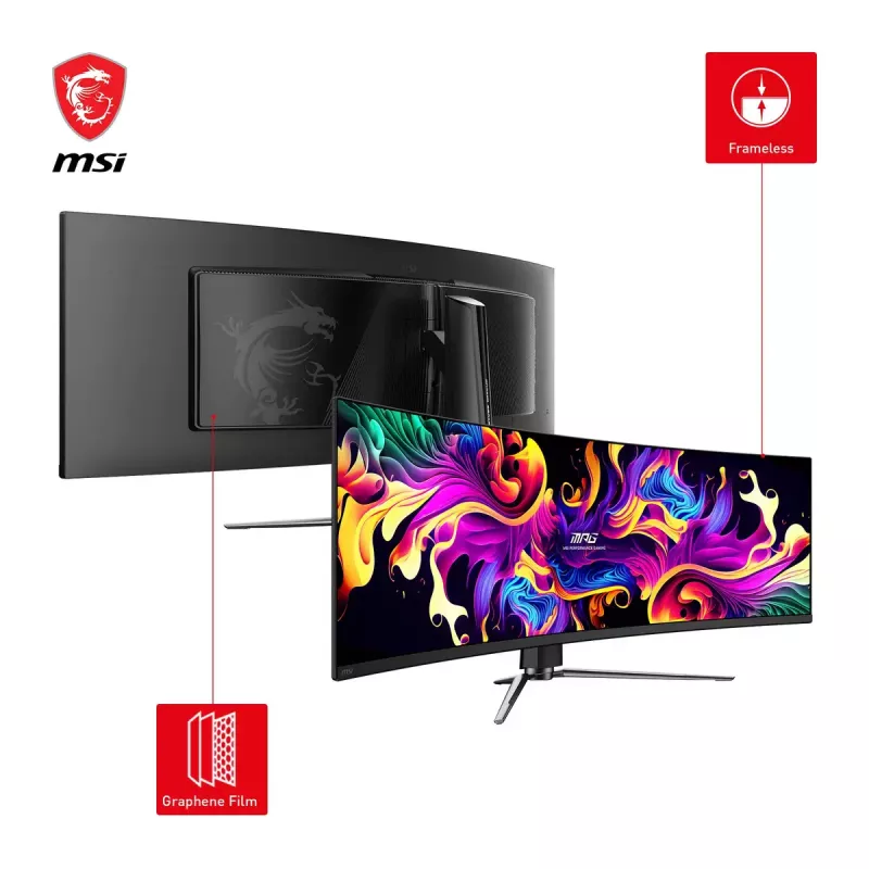 MSI MPG 491CQPDE QD-OLED datora monitors 124.5 cm (49 collas) 5120 x 1440 pikseļi DQHD Melns