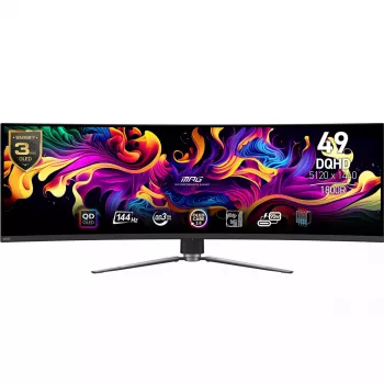 MSI MPG 491CQPDE QD-OLED datora monitors 124.5 cm (49 collas) 5120 x 1440 pikseļi DQHD Melns