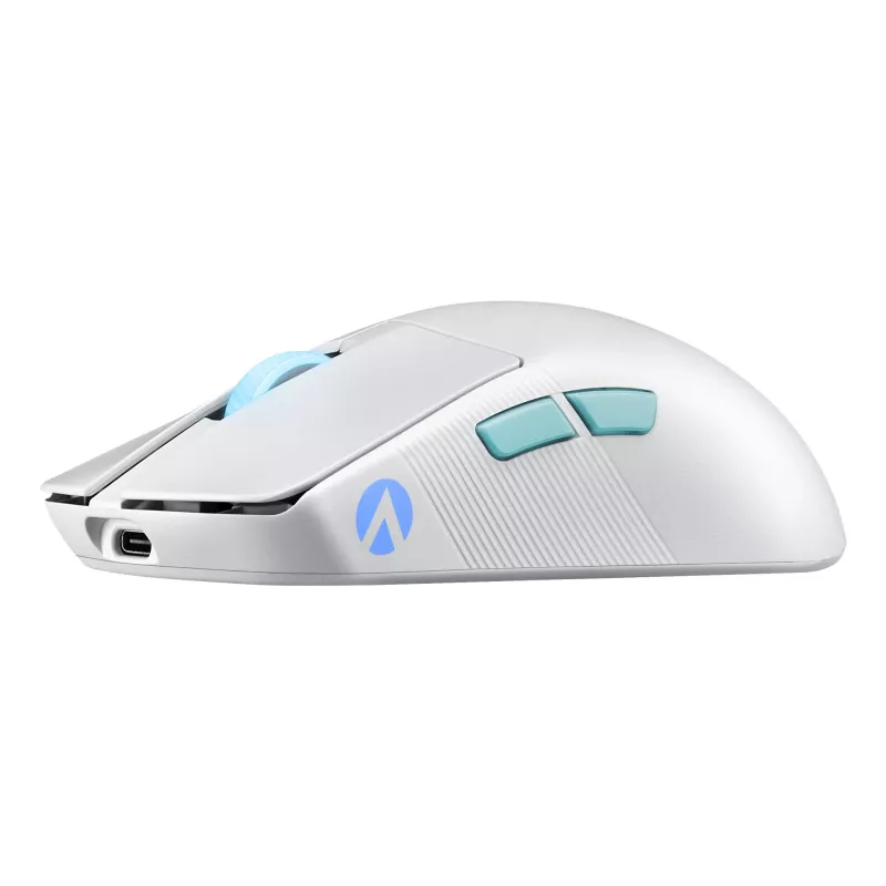 ASUS ROG Harpe Ace Aim Lab Edition pele Spēlēm Piemērota abām rokām RF bezvadu + Bluetooth + USB Type-C Optomehāniska 36000 DPI