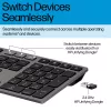 HP 725 bezvadu uzlādējama vairāku ierīču tastatūra, pilna izmēra (100%), bezvadu, RF bezvadu + Bluetooth, melna